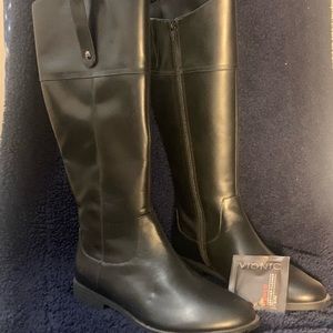 Vionic Wide Calf black riding boots